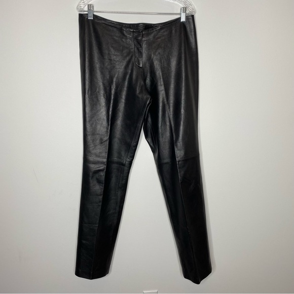 KORS Michael Kors Black Leather Pants - Picture 1 of 15